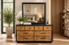 Picture of HERRINGBONE 4PC/5PC/6PC Genuine Wood Veneer Bedroom Combo in Queen/King Size