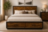 Picture of HERRINGBONE Genuine Wood Veneer Bedroom Combo - 5PC King Size