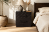 Picture of RIDHELINE Genuine Wood Veneer 2-Drawer Bedside Table