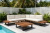 Picture of LASKA Sectional Solid Acacia Wood Outdoor Lounge Sofa Set
