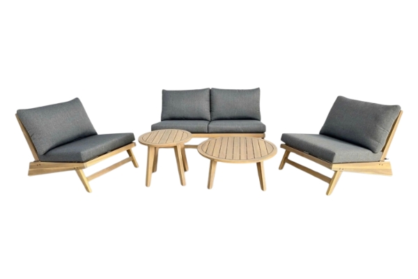 Picture of COASTAL 5PC Solid Acacia Wood Outdoor Lounge Set