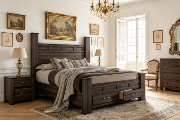 Picture of MORNINGTON Bed Frame with Drawers in Queen Size