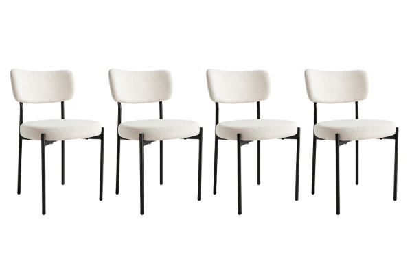 Picture of NOLA Teddy Fabric Dining Chair (Off White) - 4 Chairs in 1 Carton