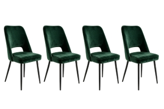 Picture of LIVIA Polyester Fabric Dining Chair (Dark Green) - 4 Chairs in 1 Carton