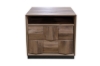 Picture of MERIDIAN 2-Drawer Bedside Table with 3D Panel Design