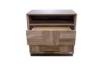 Picture of MERIDIAN 2-Drawer Bedside Table with 3D Panel Design