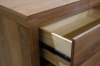 Picture of WALNOVA 3PC/4PC/5PC/6PC Genuine Walnut Veneer Bedroom Combo Set with Side Pier in Queen Size