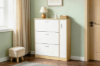 Picture of YORU 100 1-Door 3-Drawer Shoe Cabinet (Oak & White)