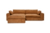 Picture of [FLOOR MODEL CLEARANCE]ELDEL Chenille Fabric Compressed Sofa with Ottoman (Brown)
