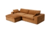 Picture of [FLOOR MODEL CLEARANCE]ELDEL Chenille Fabric Compressed Sofa with Ottoman (Brown)