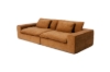 Picture of [FLOOR MODEL CLEARANCE]ELDEL Chenille Fabric Compressed Sofa with Ottoman (Brown)