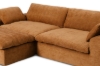 Picture of [FLOOR MODEL CLEARANCE]ELDEL Chenille Fabric Compressed Sofa with Ottoman (Brown)