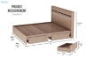 Picture of OAKFORD Bed Frame with Two Movable Storage Drawers in Queen/King Size