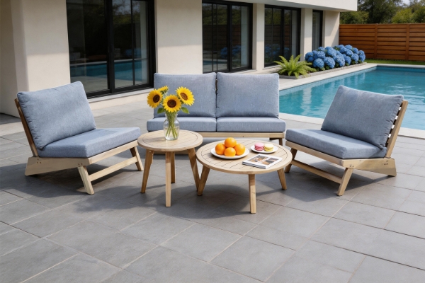 Picture of COASTAL 5PC Solid Acacia Wood Outdoor Lounge Set