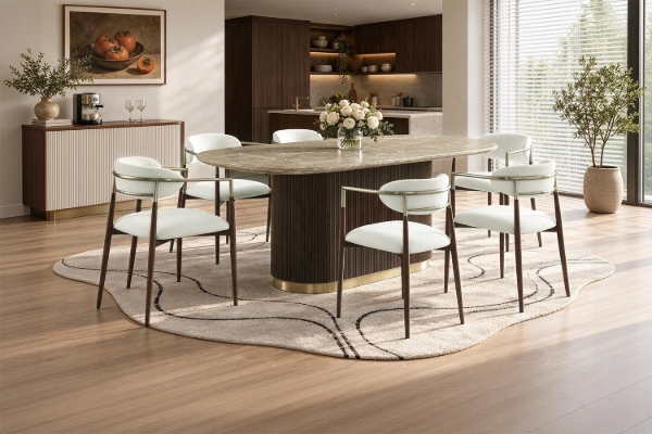 Picture of MARCO 241 5PC/7PC Marble Top Dining Set