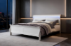 Picture of [FLOOR MODEL CLEARANCE]LOUIS Hevea Wood Bed Frame with LED Lighting Headboard in Queen Size (White)