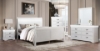 Picture of [FLOOR MODEL CLEARANCE]LOUIS Hevea Wood Bed Frame with LED Lighting Headboard in Queen Size (White)