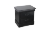 Picture of [FLOOR MODEL CLEARANCE]LOUIS 2-Drawer Hevea Wood Bedside Table with LED Lighting (Black)