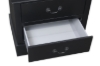 Picture of [FLOOR MODEL CLEARANCE]LOUIS 2-Drawer Hevea Wood Bedside Table with LED Lighting (Black)