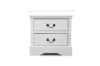 Picture of [FLOOR MODEL CLEARANCE]LOUIS 2-Drawer Hevea Wood Bedside Table with LED Lighting (White)