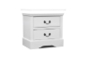 Picture of [FLOOR MODEL CLEARANCE]LOUIS 2-Drawer Hevea Wood Bedside Table with LED Lighting (White)