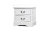 Picture of [FLOOR MODEL CLEARANCE]LOUIS 2-Drawer Hevea Wood Bedside Table with LED Lighting (White)