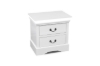 Picture of [FLOOR MODEL CLEARANCE]LOUIS 2-Drawer Hevea Wood Bedside Table with LED Lighting (White)