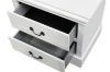 Picture of [FLOOR MODEL CLEARANCE]LOUIS 2-Drawer Hevea Wood Bedside Table with LED Lighting (White)