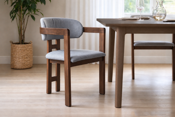 Picture of YAMA Solid Ash Wood Dining Armchair