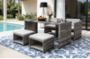 Picture of [FLOOR MODEL CLEARANCE]ARIES 5PC Space-Saver Outdoor Dining Wicker Set