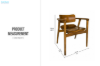 Picture of MORI Solid Ash Wood Dining Armchair